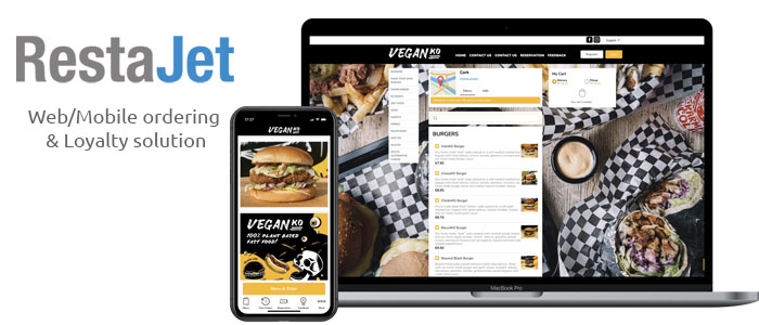 RestaJet - Branded Web/Mobile for Online Ordering & Loyalty Solution